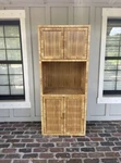 Vintage Wicker Cabinet Rattan Shelf Tv Stand Coastal Room Divider Beach. Fixed Price $789.00.