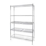 Rubbermaid 85030C 5-TIER Chrome Deluxe Wire Shelving Unit With Drawers & Basket. Fixed Price $60.00.
