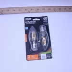 (2-PK) Feit Electric Torpedo Dimmable Led Bulb B10 BPETC60/927CA/FIL. Fixed Price $6.28.
