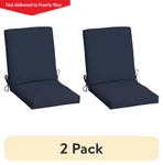 (2 Pack) 37"L X 19.5"W Navy Blue Piece Rectangle Outdoor Chair Cushion. Fixed Price $64.95.