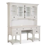 Magnussen Home Bronwyn Alabaster Desk With Hutch. Fixed Price $2925.00.