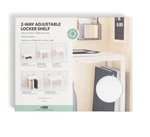 2 Way Adjustable Locker Shelf White Brands Eco Plastic. Fixed Price $17.99.