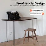 28" 4 Pcs Solid Iron Bar Folding Metal Table Desk Hairpin Legs W/ Screw Sturdy. Fixed Price $46.55.