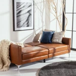 Safavieh Chelsea Foldable Futon Bed Cognac / Chrome. Fixed Price $451.98.