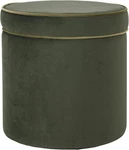 Loden Green Velvet Storage Ottoman With Lift-off Lid Modern Accent Stool. Fixed Price $125.99.