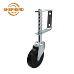 Shepherd 4 Black Rubber & Steel Swivel Gate Caster (2-PACK). Fixed Price $24.95.