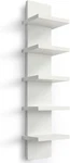 5 Tier Wall Unit, Small White Vertical Floating Shelf-narrow Decorative. Fixed Price $96.88.