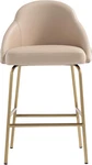 Manhattan Comfort Gracie Bar Stool Leatherette High-density Foam Steel Tan/gold. Fixed Price $274.00.