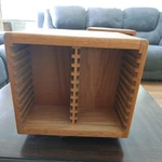 Vtg Pocket Solid Wood Rotating Spinning 40 Cd Dvd Holder Storage Rack Sonrise. Fixed Price $60.00.