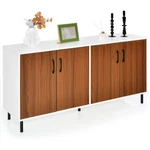 Buffet Server Sideboard Kitchen Storage Cabinet Cupboard W/ Shelves & 4 Doors. Fixed Price $119.99.