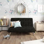 New Dhp Milo Sofa Futon, Black - Dimensions: 46"L X 28.5"W 24.5"H. Fixed Price $200.00.