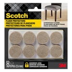 Scotch 1" Beige Round Felt Furniture Pads Floor Protectors 32 Pack. Fixed Price $13.26.