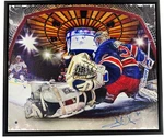 Henrik Lundqvist Signed Framed Stretched Canvas Rangers Net Cam Auto Steiner Coa. Fixed Price $699.99.
