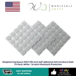 Shepherd Hardware 9957 3/8-INCH Self-adhesive Felt Furniture Pads 75-PACK, White. Fixed Price $14.99.