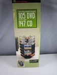 Atlantic Wire Spinner Rack Steel Wood 2005 New Holds 105 Dvd Or 147 Cd Carousel. Fixed Price $76.99.