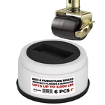 Iprimio Stackable Bed Risers, Fits Caster Wheels - Round, 6 Inch Lift, Heavy .... Fixed Price $66.44.