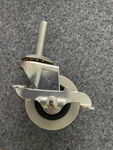 Set Of 14 New Waxman Swivel Wheel Brake, 2" Dia, Rubber ,3/8" Threaded Stem. Fixed Price $45.00.
