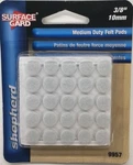 Shepherd 9957 3/8-INCH Self-adhesive Felt Furniture Pads, 75-PACK, White. Fixed Price $9.59.