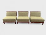 Set Of 3 Matching Baker Armless Lounge Chairs Excellent Condition. Fixed Price $1100.00.