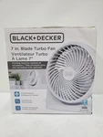 Black+decker Turbo Desk Electric Portable 7 Inch FAN(134518-2 Jr E2). Fixed Price $19.95.