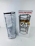Nib Atlantic 24 Cd Rack 14" Model 1261 Nos 2003 Wall Mountable Matte Black Steel. Fixed Price $39.99.