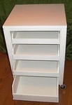New Martha Stewart 31" Craft Cart White 4 Trays With Locking Casters-wood. Fixed Price $199.99.