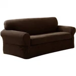 Maytex Pixel Stretch 2-PIECE Sofa Couch Smart Cover/slipcover, Chocolate Brown. Fixed Price $18.00.