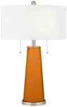 Color Plus Peggy 29 3/4" Cinnamon Spice Orange Glass Table Lamp. Fixed Price $199.99.