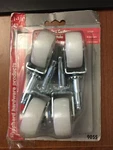 Shepherd Hardware 9055 1-5/8-INCH Plastic Stem Casters, 4-PACK White. Fixed Price $15.00.