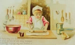 1880'S Hardware Co. Poem The Palace Cook Lovely Girl Rolling Pen Baking P71. Fixed Price $9.62.