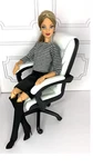 1:6 Dollhouse Furniture Real Looking Office Chair For 11.5" 12" Fashion Diy. Fixed Price $45.00.