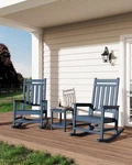 Hdpe Rocking Chairs Set Of 2, Patio Porch Rockers With Matching Table Option. Fixed Price $103.06.