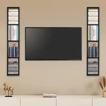 Wall Mount 34 Inch Media Storage Rack Cd Dvd Organizer Metal Shelf Black New. Fixed Price $44.16.