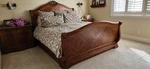 Used Thomasville King Size Sleigh Bed Frame. Fixed Price $900.00.