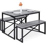 Best Choice Products 45.5IN 3-PIECE Bench Style Dining Furniture Set, 4-PERSON. Fixed Price $349.99.