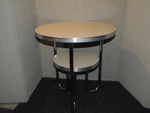 Vintage Royal Metal Two Tier Table Chrome Side. Fixed Price $459.00.