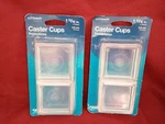 2 New Softtouch By Waxman Clear #0066949 Caster Cups Packs Protectors 13/16". Fixed Price $5.00.