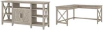 Key West 65" Tv Stand & 60" L-shaped Desk Bundle By Bush Furniture. Fixed Price $884.99.