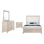 Coaster Pembroke 4-PIECE Wood Queen Bedroom Set In Washed Oak Brown. Fixed Price $1928.77.