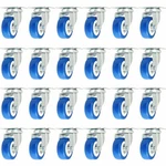 36 Pack Caster Swivel Plate On Blue Polyurethane Wheels 2" Size. Fixed Price $38.99.