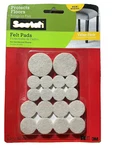 3M Scotch 36 Felt Pads Beige 3/4" 1" 1.5" Round Floor Protection Furniture. Fixed Price $12.99.
