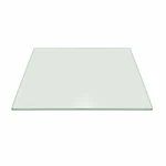 Fab Glass And Mirror Tempered Square Clear Table Top W/ Pencil Polish Edge. Fixed Price $126.71.