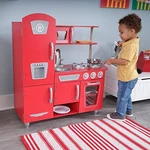 Kidkraft Red Vintage Wooden Play Kitchen Stainless Steel-look Trim Phone. Fixed Price $90.09.