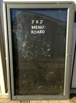 Quartet Glass Magnetic Message Menu Board Case W/ Changeable Letters 3' X 2'. Fixed Price $99.95.