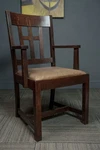 Antique Arts & Crafts Mission Stickley Quarter Sawn Oak Slat Back Arm Chair. Fixed Price $379.99.