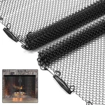 Fireplace Mesh Screen CURTAIN,2 Packs Spark Guard Metal Pane.... Fixed Price $71.19.