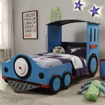 Acme Tobi Train Twin Bed With Metal Frame Blue And Red Black. Fixed Price $643.02.