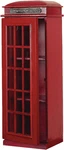 Vintage London Booth Red Wooden Storage Cabinet With 2 Shelves. Fixed Price $151.99.