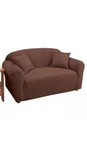 Madison Jer-love-fo Stretch Jersey Loveseat Slipcover Brown. Fixed Price $15.00.