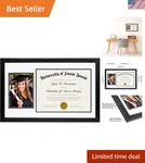 Diploma Frame 11X18 With Shatter-resistant Glass Perfect For 8.5X11 And 5X7 P.... Fixed Price $66.17.